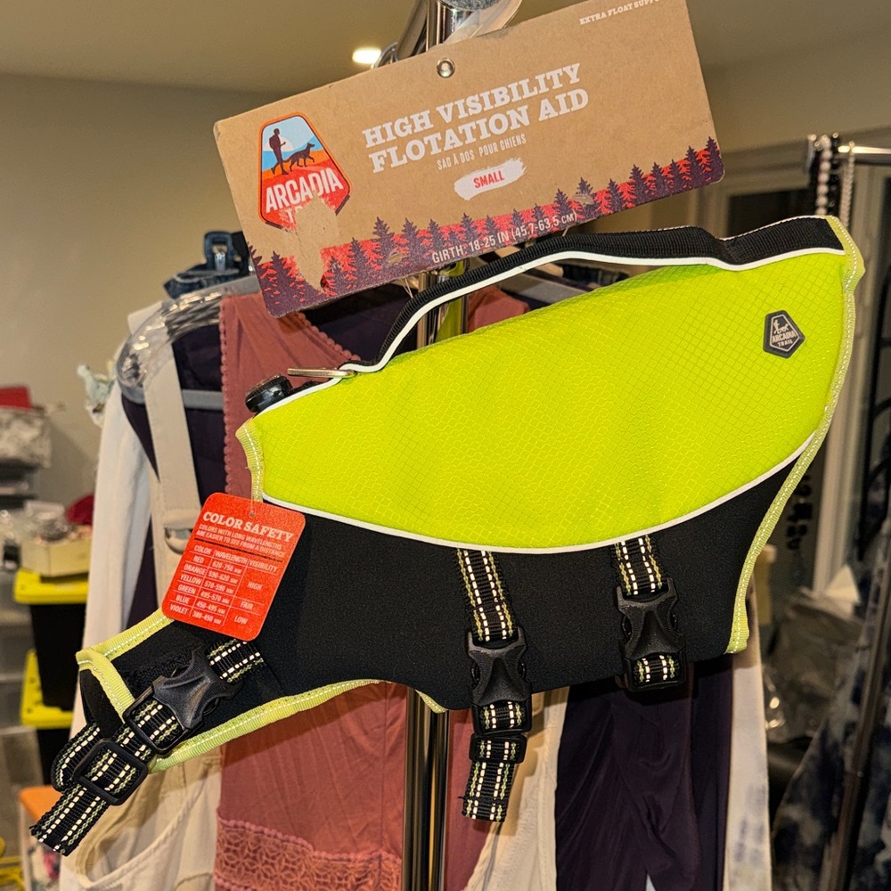 Arcadia Dog Flotation Aid - Neon Yellow and Black